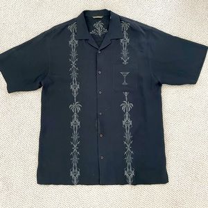 Tommy Bahama Men’s Silk Shirt Size M Black